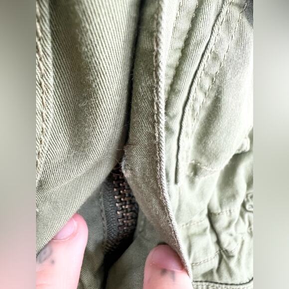 J Crew Crewcuts olive green army utility cargo field jacket preppy Barbour fall - Picture 2 of 9